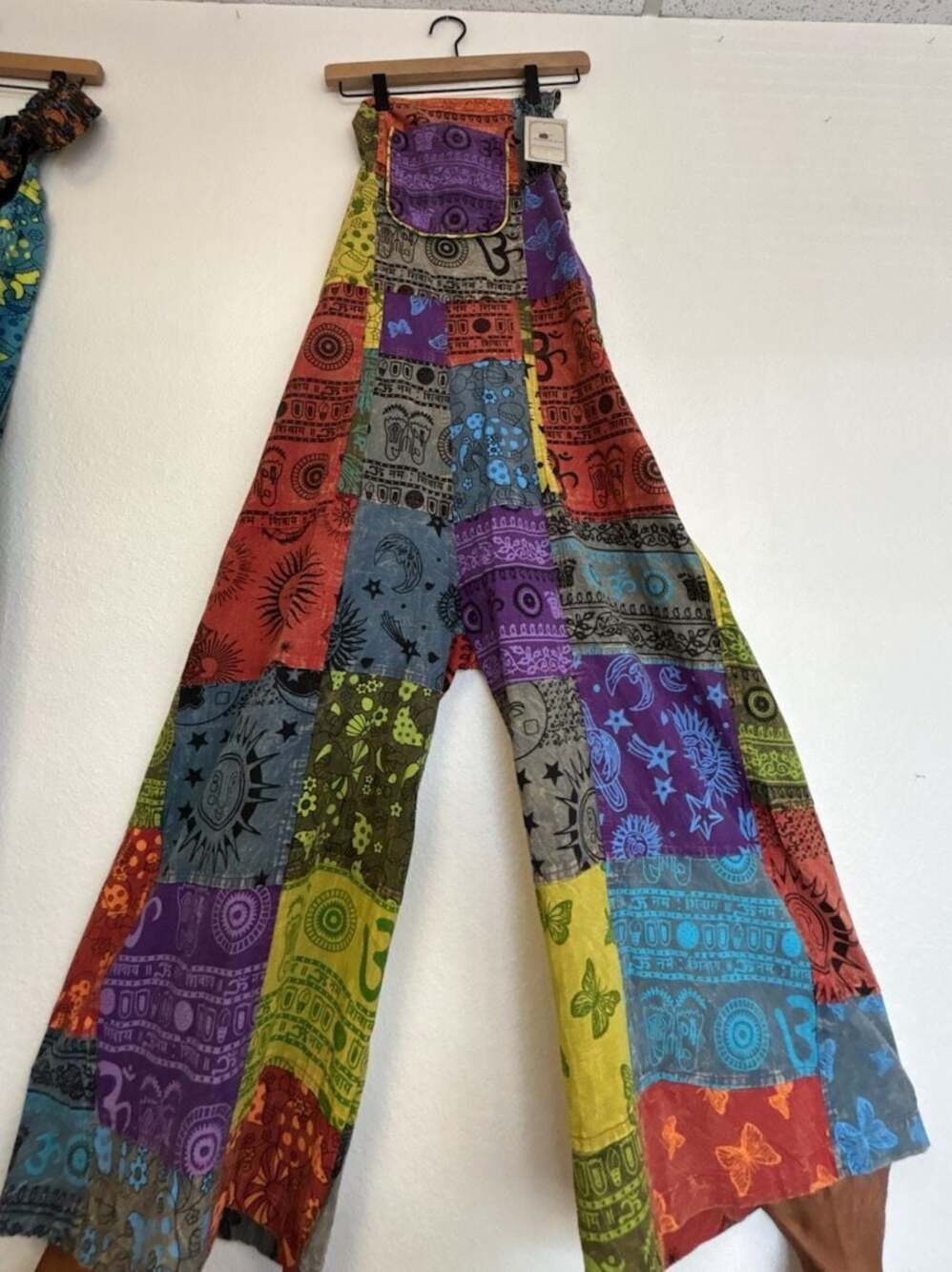 Himalaya Handmade Boho Hippie Celestial Butterfly Patchwork Jumpsuit Overalls